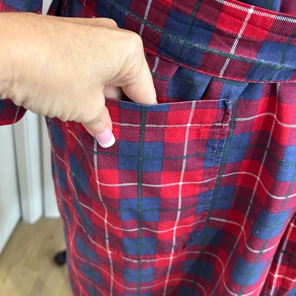 Vintage 80’s Christian Dior Tartan Plaid Robe / OSFM - Picture 4 of 12